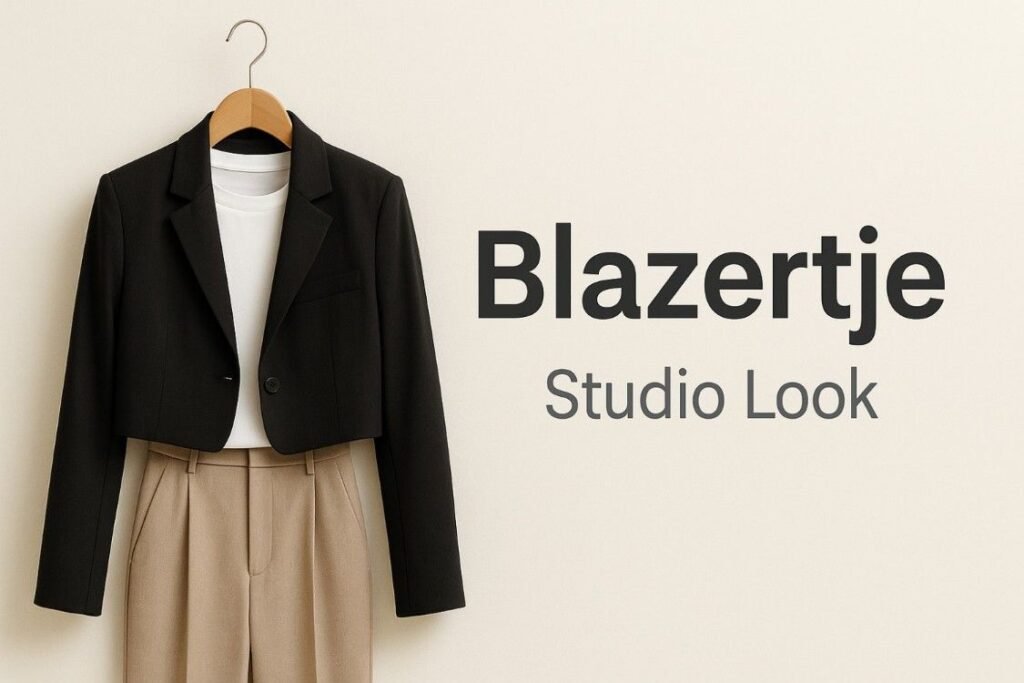 Cropped blazertje with trousers