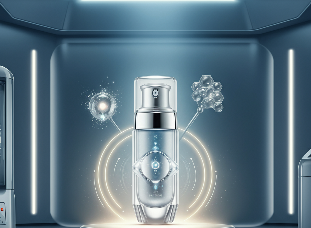 Advanced skincare technology in a modern lab setting.